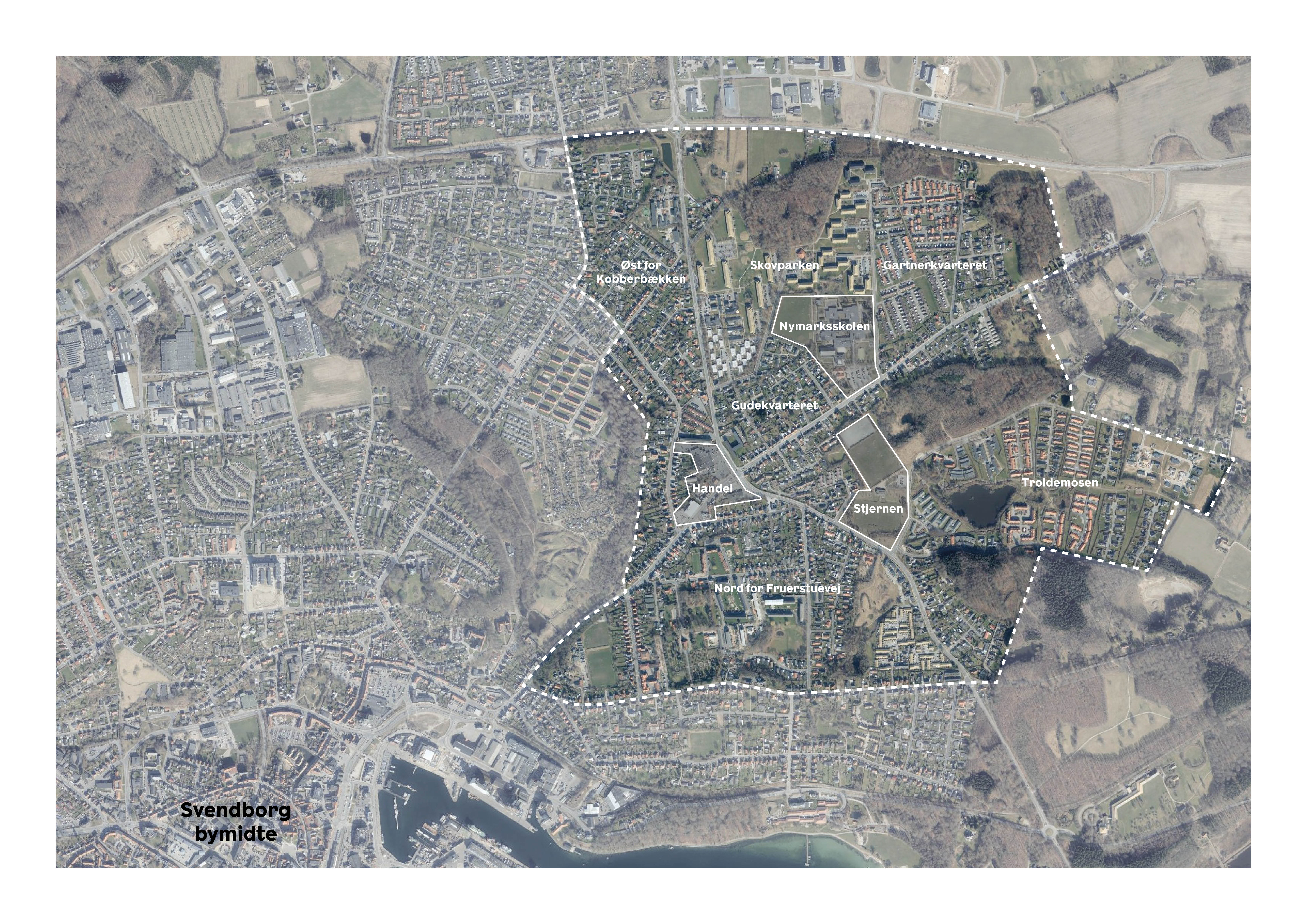 Kort over området Svendborg Nordøst