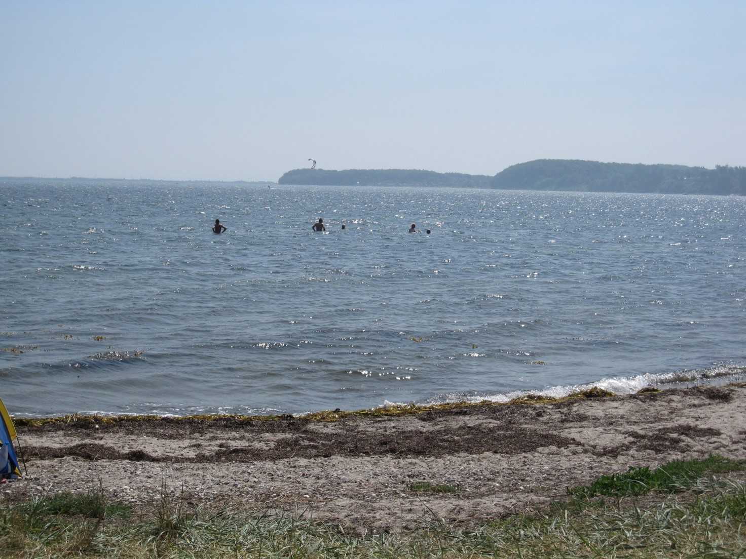 Skårupøre Strand strækker sig over knap 3 km fra Skårupøre Camping til Åbyskov.
